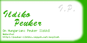 ildiko peuker business card